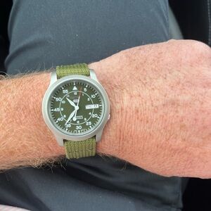 Seiko military field watch with day/date